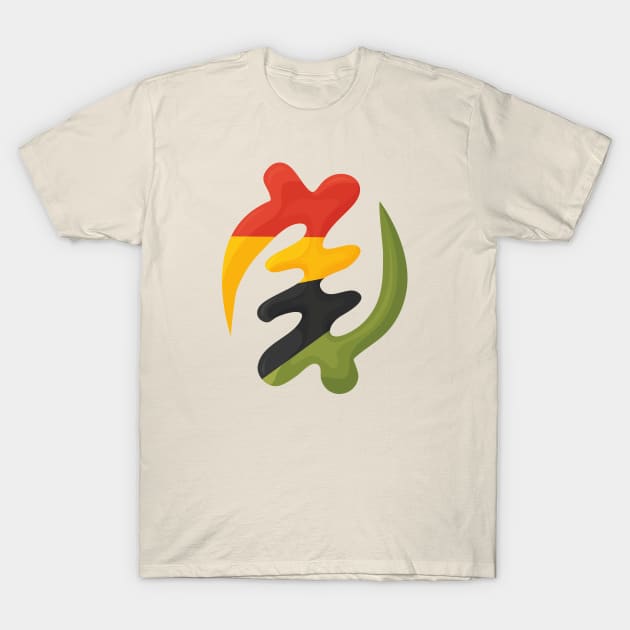 Gye Nyame symbol made in Pan African colors T-Shirt by tatadonets